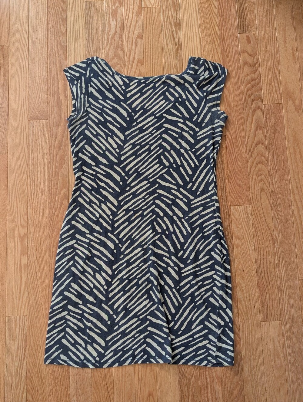 Blue And Cream Stripe Mini Dress
